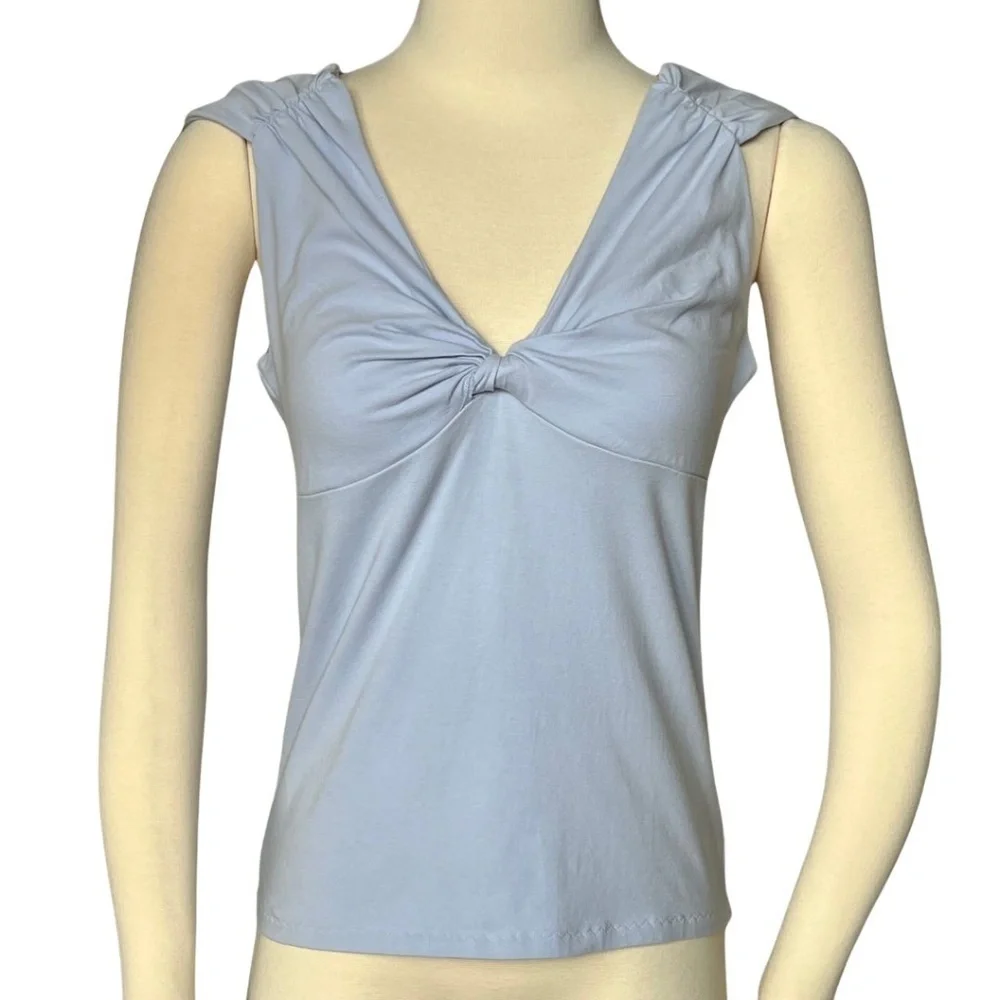 The Limited Blue Twist Front V-Neck Top Size Large NWT - Picture 6 of 10